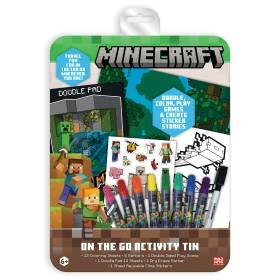 Minecraft On-the-Go Activity Set de Arte Lata 27 Piezas Niños a Partir de 6 Años Multicolor