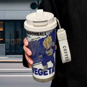 Taza Termo Dragon Café Vegeta Gran Capacidad Pajita Estudiantes de Acero Inoxidable