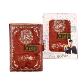 Libreta Cuaderno Candado Retro Harry Potter Hufflepuff Escritura Estudiante Regalo