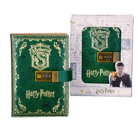 Libreta Cuaderno Candado Retro Harry Potter Slytherin Escritura Estudiante Regalo