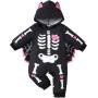 Mameluco Pijama Halloween Vampiro Corazón Rosa Disfraz