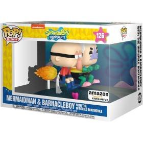 Funko Pop Rides Deluxe Spongebob Squarepants Mermaid Man & Barnacle Boy 126 with The Invisible Boatmobile Funko Pop Rides Deluxe Spongebob Squarepants Mermaid Man & Barnacle Boy 126 with The Invisible Boatmobile