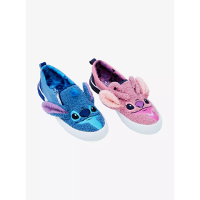 Tenis para Mujer Disney Stitch & Angel de felpa sin Cordones Multicolor Tenis para Mujer Disney Stitch & Angel de felpa sin Cordones Multicolor