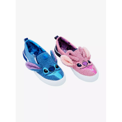 Tenis para Mujer Disney Stitch & Angel de felpa sin Cordones Multicolor