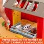 Pista Matchbox Toy Car & Playset Granja Aventura con Tractor y Remolque a Escala 1:64 Cabra, Caballo y Vaca