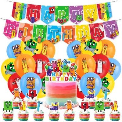 Set 20 Globos Caricatura Numberblocks Fiesta y Decoración