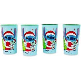 Disney Lilo & Stitch Santa Stitch Juego Vasos Plástico de 4 Piezas Reutilizable 22 oz Disney Lilo & Stitch Santa Stitch Juego Vasos Plástico de 4 Piezas Reutilizable 22 oz