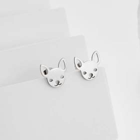 Aretes Pendientes Cara Chihuahua Perro Elegantes Mujer Elegante Moda Fiesta Regalo