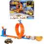 Hot Wheels Monster Trucks Pista de Juguete Competencia de Big Foot Giros Extremos 4 años en adelante