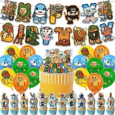 Set 16 Globos Caricatura Tung, Sahur, Tralalelo, Tralala Fiesta y Decoración