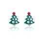 Aretes Pendientes Árbol Verde Luces Navidad Elegantes Mujer Elegante Moda Fiesta Regalo