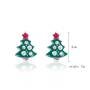 Aretes Pendientes Árbol Verde Luces Navidad Elegantes Mujer Elegante Moda Fiesta Regalo