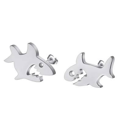 Aretes Pendientes Tiburón Salvaje Mar Elegantes Mujer Elegante Moda Fiesta Regalo