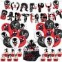 Set 18 Globos Látex Héroes Villanos Venom Letrero Fiesta y Decoración