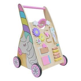 Caminador De Madera Para Bebes De Unicornio Montessori Rosa