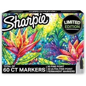 Sharpie Juego Marcadores Permanentes Edición Limitada Punta Fina y Ultrafina 60 unidades
