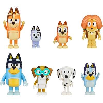8 Figuras Personajes Pack Familia Bluey Heeler