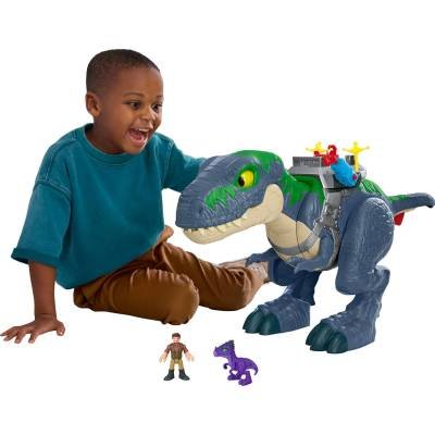 Figura Imaginext Fisher-Price Jurassic World Rebirth Ultimate T. Rex 76 cm Luces, Sonidos y Movimiento