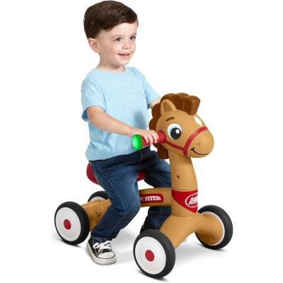 Radio Flyer Bicicleta Jirafa Percy The Pony Equilibrio 4 Ruedas Niños 12 a 36 Meses Regalo