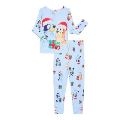 Conjunto Pijama Pantalones Bluey Conjunto Navideño para Niños Pequeños