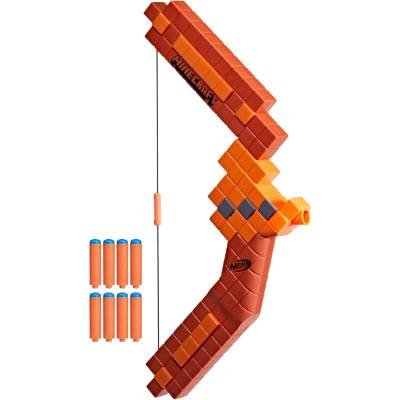 Pistola Nerf Arco de Minecraft Diseño Envolvente 8 Dardos de Élite Nerf