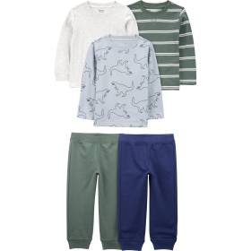 Carters Child Set 5 Piezas Mameluco Pantalon Conjunto Dinosaurio Colores