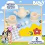 Bluey Set de Té de Madera Pintar 6 Piezas Pinturas y Pegatinas Incluye 2 Coronas