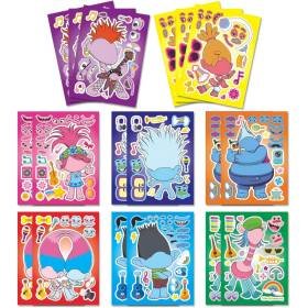 16 Etiquetas Armar DIY Pelicula Trolls Musical Calcomanías Pegatinas