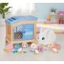 Little Live Pets Mamá Sorpresa Bunny Feed & Nurture Mama Interactivo Suave con su Conejera