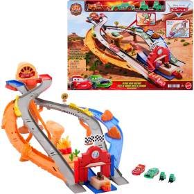 Pista Cars Disney y Pixar Carreras al Rescate con Rayo Mcqueen y Chick Hicks Juguete