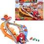 Pista Cars Disney y Pixar Carreras al Rescate con Rayo Mcqueen y Chick Hicks Juguete