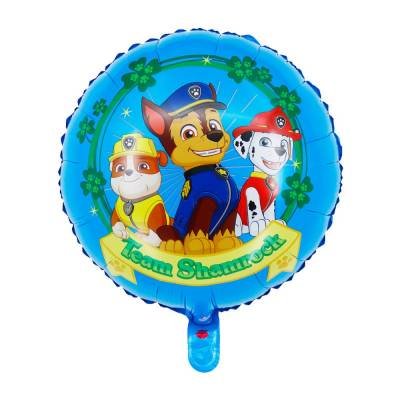 2 Globos Metálico Paw Patrol Team Shamrock Fiesta Regalos Decoración