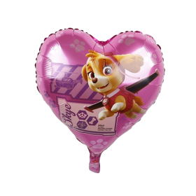 2 Globos Metálico Paw Patrol Skye Corazón Fiesta Regalos Decoración
