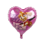 2 Globos Metálico Paw Patrol Skye Corazón Fiesta Regalos Decoración