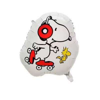 1 Globo Metálico Snoopy Patinador Fiesta Regalos Decoración