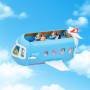 BLUEY 3 en 1 Juego Avión Transformador Complejo turístico y Barco más de 25 Sonidos y Frases