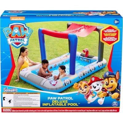 Swimways Paw Patrol Piscina sobre el Piso con toldo e inflado rápido para niños de 3 años en adelante