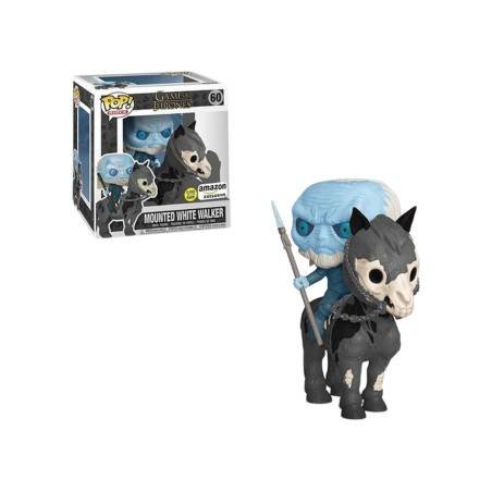 Funko Pop Game Of Thrones Mounted White Walker 60 Glow Exclusive DAÑO