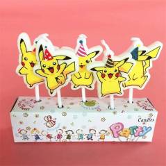 Velas Pokémon Pikachu Decoración Pastel Accesorios Fiesta Cumpleaños
