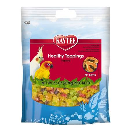 Kaytee Healthy Toppings Natural Papaya Ninfa Loro 2.5 oz